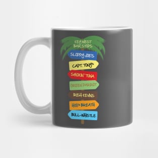 Key West Bar Stops Mug